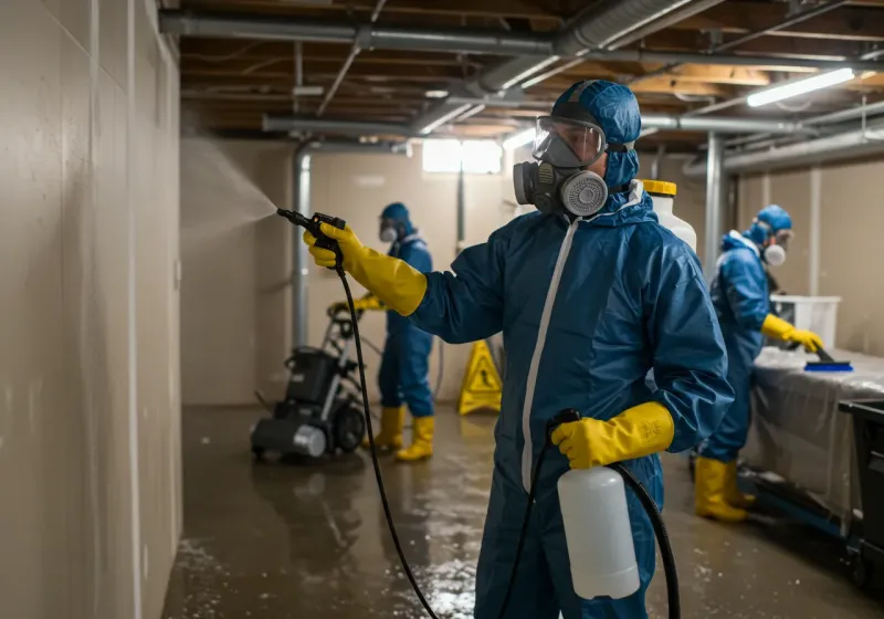 Basement Sanitization and Antimicrobial Treatment process in Olivarez, TX