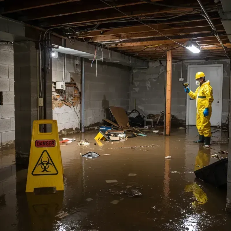 Flooded Basement Electrical Hazard in Olivarez, TX Property